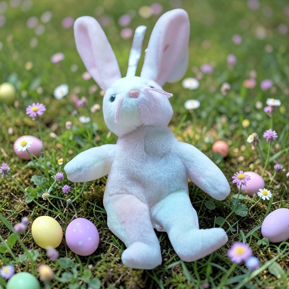 TY Beanie Boos Hippie the Bunny – Pastel Plush with Easter Colors – Tag Written
